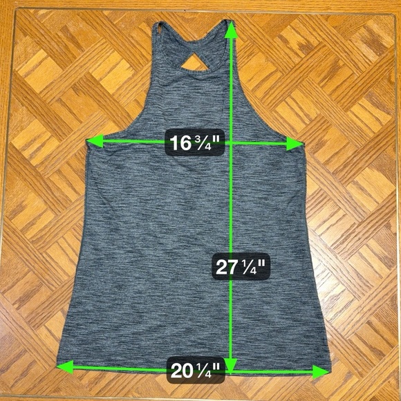 Lululemon Trapeze Twist Tank Top Heathered Gray Size 6 - Open Back Yoga Athletic - Picture 8 of 9